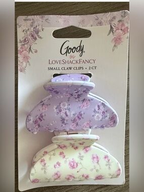 Loveshack fancy Small Claw Clips - Lavender & Cream (2 ct)